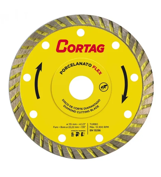 Disco p/corte porcelanato flex Diamant turbo 61577 Cortag