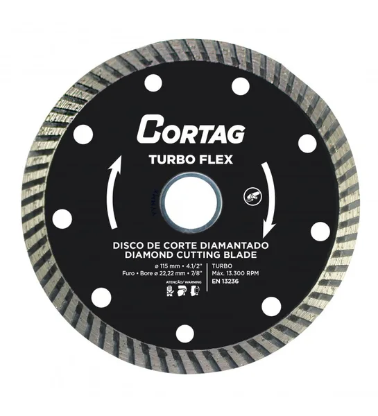 Disco p/corte Diamant turbo flex 4.5" 61549 Cortag