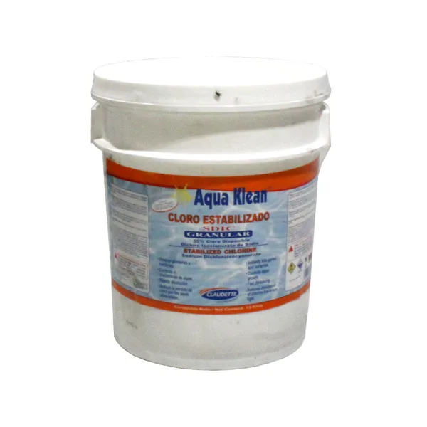 Cloro granulado 56% 15kg aqua klean claudette