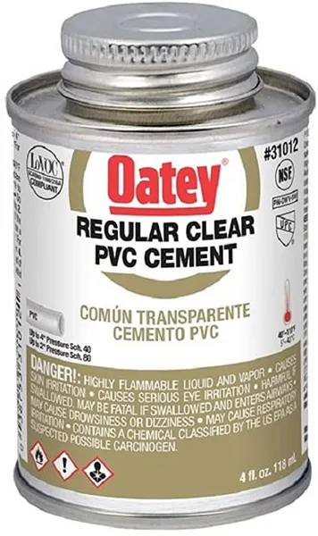 Cemento Pvc Oatey clear 4onz Regular 31012