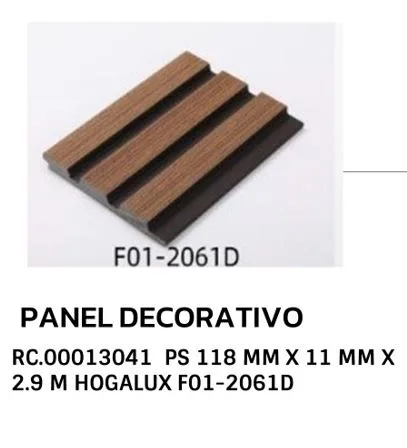 Panel decorativo ps F01-2061D 118mmx11mmx2.9mt