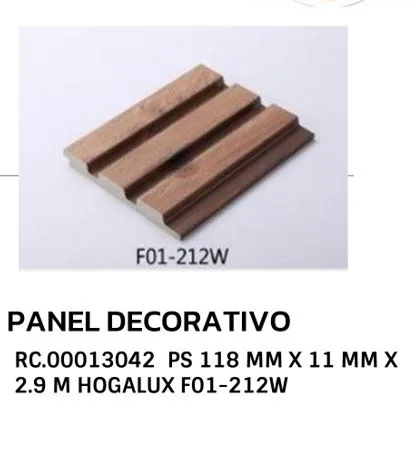 Panel decorativo ps F01-212W 118mmx11mmx2.9mt