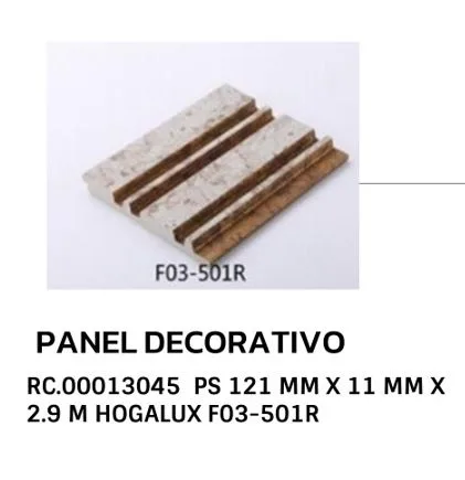 Panel decorativo ps F03-501R 121mmx11mmx2.9mt