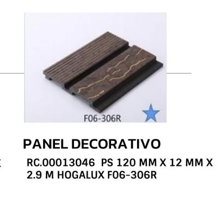 Panel decorativo ps F06-306R 120mmx12mmx2.9mt