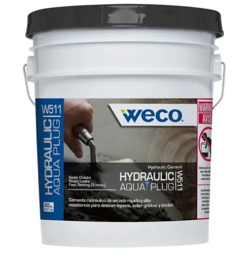 Cemento hidraulico W-511 aqua plug tr weco