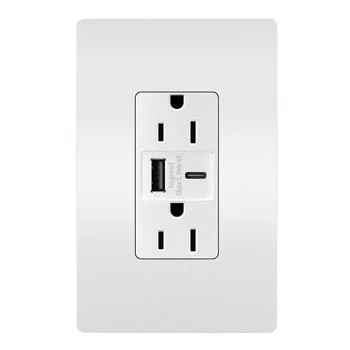 Toma cte 15a + usb+usb t-c blanco legrand