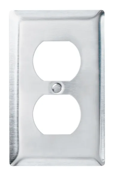 Placa p/toma cte doble acero inox ss8-gf legrand