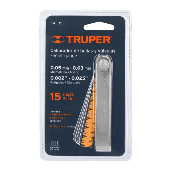 Calibrador de 15 hojas truper