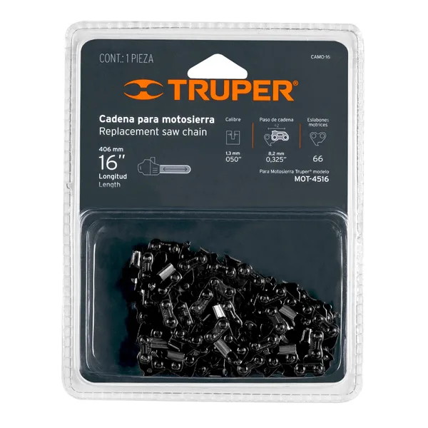 Cadena p/motosierra truper 16"