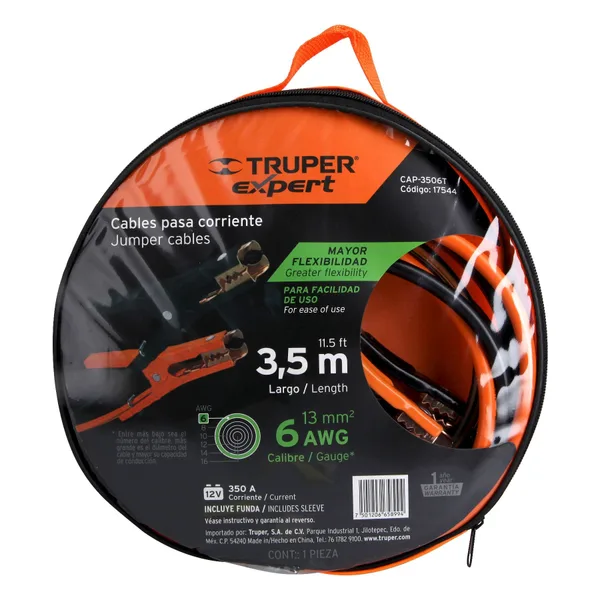 Cable p/jumpear 3.5mt truper